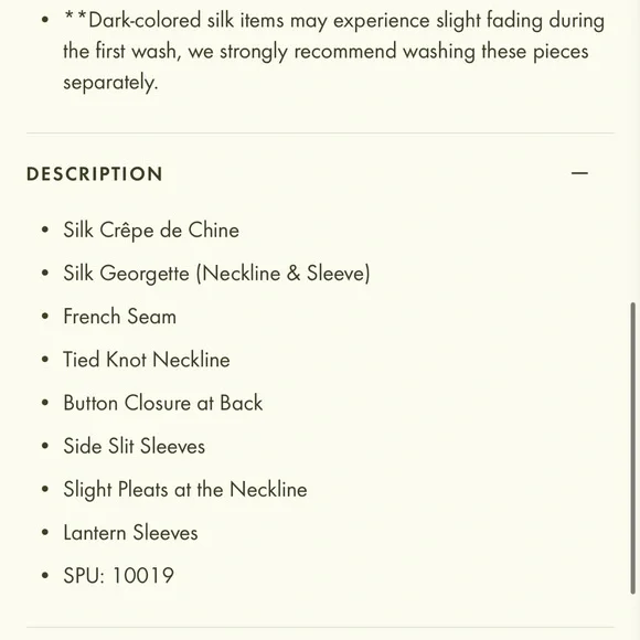 LilySilk Side Slit Lantern Sleeve Silk Blouse in Pistachio - Picture 8 of 9